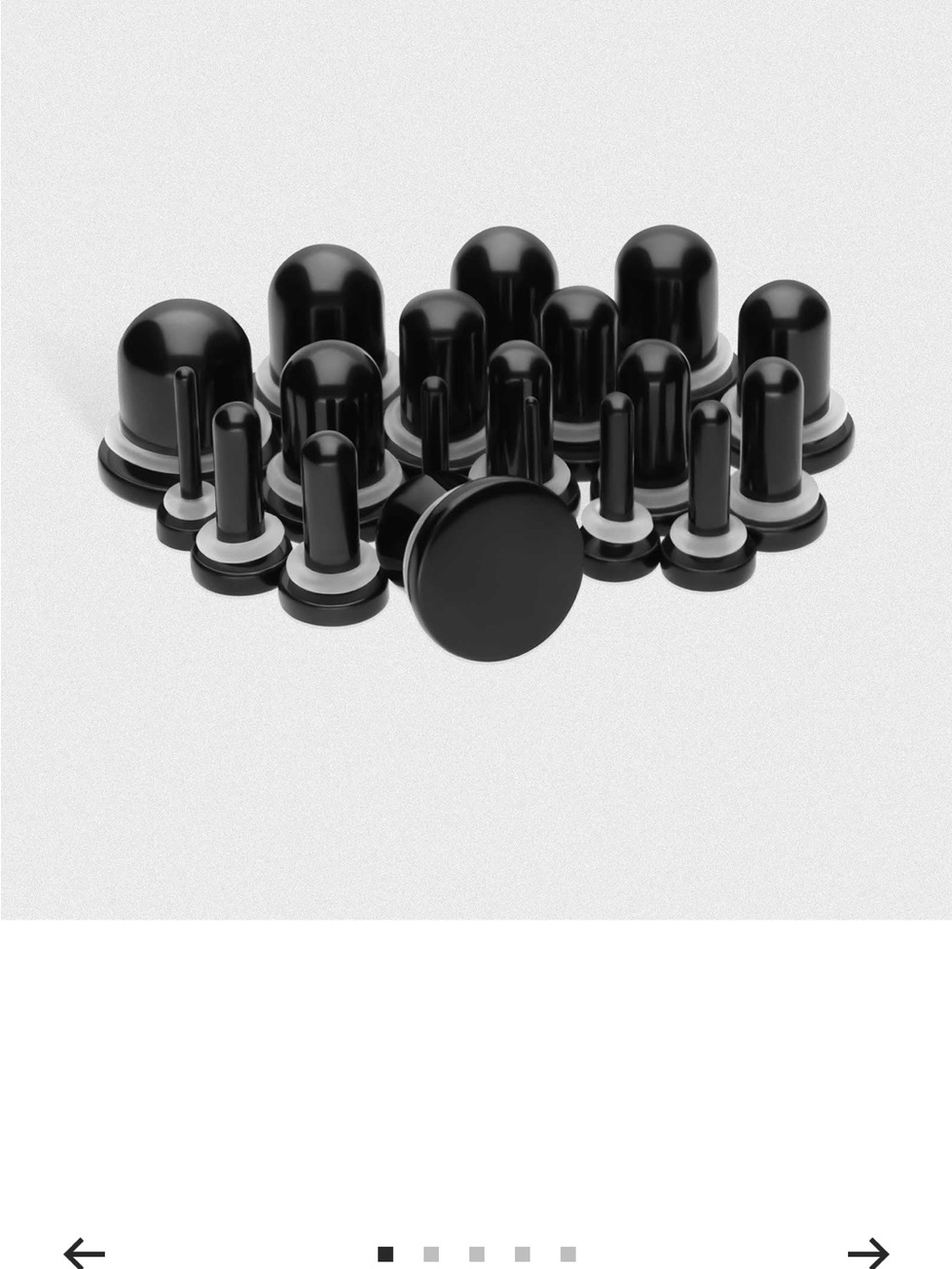 Black pvd Ear Stretching dead stretch Kit